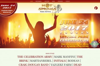 Kitchener Waterloo Website Design - Hot Springs Music Festival