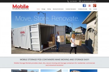 Kitchener Waterloo Website Design - Mobile Storage Rentals