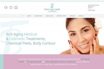 Kitchener Waterloo Website Design - Total Skin & Body